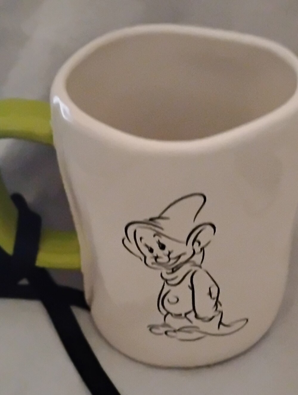 Rae Dunn DOPEY Mug Disney Coffee Mug, Snow White and The Seven Dwarfs New Rare..